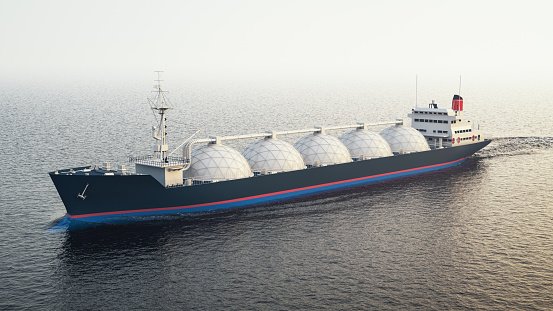 Oil and gas tanker transportation by sea.