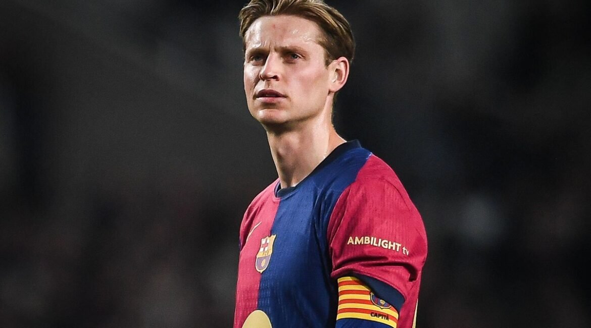 Barcelona, Espagne. 17th Feb, 2025. Frenkie DE JONG of Barcelona during the Spanish championship La Liga football match between FC Barcelona and Rayo Vallecano de Madrid on 17 February 2025 at Estadi Olimpic Lluis Companys in Barcelona, Spain - Photo Matt